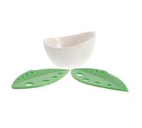 SHINEOFI Cuenco De Cerámica Artesanal Para Pelar Hierbas Y Verduras Herramienta Para Quitar Hojas De Vegetales Herramienta Para Deshojar Hierbas Cuenco Para Col Pelador De