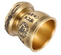 SHINEOFI Cuenco de Latón para Prosperidad Feng Shui con Base Estable Escultura Tradicional para Almacenamiento y Decoración de Hogar u Oficina Cuenco de Fortuna y Riqueza Regalo de Buena