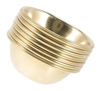 SHINEOFI Cuenco de Ofrenda Budista de Latón Amarillo 8 CM Set de 7 Unidades para Meditación y Rituales de Yoga Vaso de Agua Sagrado para Templo y Decoración Espiritual