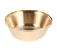 SHINEOFI Cuenco Decorativo para Purificación y Meditación de Yoga de Cobre Dorado Portátil y Diseñado Estilo Budista Tibetano para Rituales al Aire Libre