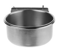 SHINEOFI Cuenco Elevado para Perros y Gatos de Acero Inoxidable, Plato Colgante con Doble Tornillo 10 Cm, Cuencos para Cachorros y Mascotas, Ahorro de Espacio y Fijación Segura