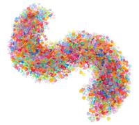 SHINEOFI Cuentas Acrílicas de Relleno para Jarrones en Forma de Corazón 10 Mm 500 G Multicolor, Decoración para Bodas, San Valentín, Fiestas y Centros de Mesa