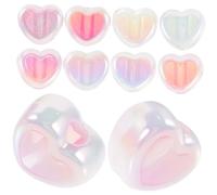 SHINEOFI Cuentas Corazón Acrílicas Para Manualidades Decoración Hogar 10 Unidades