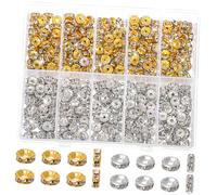 SHINEOFI Cuentas Espaciadoras 600 Pcs Cuentas Para Hacer Joyas Dijes Para Pulseras Abalorios Espaciadores