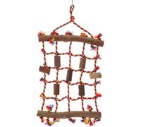 SHINEOFI Cuerda de Algodón Red de Escalada y Madera para Loros | Colorida, Resistente al Desgaste, Apoyo para Trepar, Uso en Jaula y Gimnasio de Juego