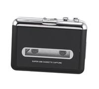 SHINEOFI de Cassette con Altavoz Reproductor de Digital Portátil Compatible con Cintas Diseño Retro Color Negro