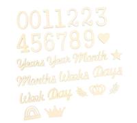 SHINEOFI Decoración de Madera para Bebés con Bloques de de Crecimiento Carteles Fotográficos para Recién Nacidos y Fiesta Primer Cumpleaños Accesorios para Madre Primeriza