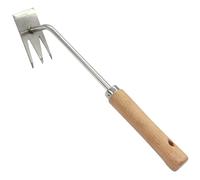 SHINEOFI Desherbador Manual de Acero Inoxidable Mango de Madera Ergonómico, Herramienta Multifunción para Eliminar Malezas Profundas en Jardín y Césped, Extractor de Raíces Pequeñas para