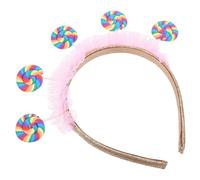 SHINEOFI Diadema de Piruleta para Rosa Forma de Dulce para Fiestas Navideñas y Cumpleaños Accesorio de Disfraz para Niñas