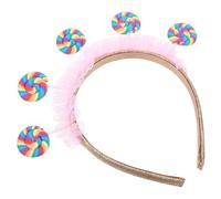 SHINEOFI Diadema Infantil Rosa Piruleta de Dibujos Animados Accesorio para Disfraz Navideño y Fiesta de Cumpleaños Ligera y Cómoda para Niñas en Celebraciones y Juegos