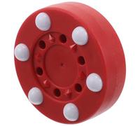SHINEOFI Disco de Hockey de Entrenamiento para Hockey Callejero Césped, Material PP, Color Rojo, Mejora el Equilibrio y Control para Práctica Profesional