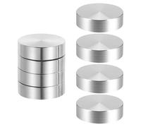 SHINEOFI Discos de Aluminio Redondos M8 30X3 MM para Muebles 8 Piezas Adaptadores para Mesa de Vidrio Accesorios para Mesas Auxiliares Mejora Estructural y Antideslizantes para Hogar