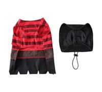 SHINEOFI Disfraz de Cosplay para Perro Sombrero de Tela Pirata Ropa Divertida de Halloween para Mascotas Talla S Diseño Banda Elástica y Cuello Redondo Cómodo y Ajustable