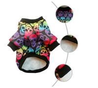 SHINEOFI Disfraz Halloween para Mascota XL Suéter para Perro Estampado Colorido de Calavera Abrigo Transpirable y Creativo para Fiestas y Uso Diario