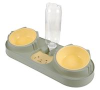 SHINEOFI Dispensador de Comida para Mascotas Doble Cuenco Automático, Material PP Seguro y Duradero, Tamaño Mediano, Adecuado para Alimentación Doméstica de Perros y Gatos Varios Estilos