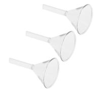SHINEOFI Embudo de Vidrio Transparente de Laboratorio 40 MM Juego de 3 Piezas Embudos Científicos de Filtración para Vertido Preciso y Controlado Material Grueso Resistente Uso