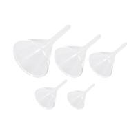 SHINEOFI Embudo de Vidrio Triangular para Laboratorio 5 Piezas 30/40/50/60/75 MM Resistente Temperatura Herramienta de Filtrado y Llenado para Química Analítica y Experimentos