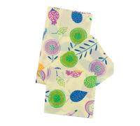SHINEOFI Envolturas de Alimentos de Cera de Abeja 3 Piezas, Paños Reutilizables de Algodón Orgánico, Diseño Floral Púrpura, para Conservación de Alimentos Frescos en Hogar Color Aleatorio