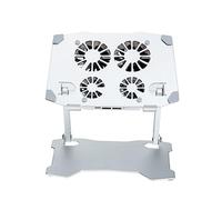 SHINEOFI Escritorio de Ordenador Ajustable para Enfriador Computadora portátil computadoras portátiles Soporte de Refuerzo de Laptop Soporte informático de Laptop Metal Plata