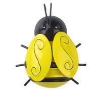 SHINEOFI Escultura de Abeja de Hierro 3d para Pared Jardín Exterior, Decoración Metálica Grande, Arte Mural Resistente, Colgante Decorativo para Patio y Terraza