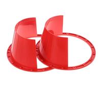 SHINEOFI Espaciadores de Altavoces para Automóvil de Plástico Rojo, Par de Adaptadores Impermeables para Protección Completa y Fácil Limpieza en Altavoces de Coche