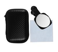 SHINEOFI Espejo para Cámara Trasera Clip para Teléfono Móvil, Accesorio Selfie Portátil, Material Abs y Vidrio, Negro Elegante, Tamaño Compacto, para Usuarios De Smartphone Viajes y Fotografía
