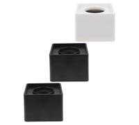SHINEOFI Estación de Bandera para Micrófono de Escritorio ABS Tamaño Pequeño 7X5 CM Color Negro y Blanco Set de 3 Piezas Portátil para Entrevistas y Reporteros Soporte Ligero y