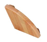 SHINEOFI Estante de Esquina Flotante de Madera de Caucho Khaki para Pared | Forma de Abanico, Uso Multipropósito y Aprovecha Rincones, Incluye Soportes y Herrajes