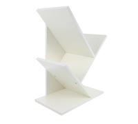 SHINEOFI Estantería para Libros en Forma de Árbol de Mesa, Estante de Almacenamiento de Escritorio de 3 Niveles, Color Marfil, Soporte Práctico para Oficina y Estudio