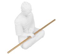 SHINEOFI Estatua de Buda Mono de Resina Color Claro para Mesa y Oficina