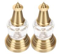 SHINEOFI Estatua de Pagoda Hueca de Latón 8 CM Set de 2 Piezas Torre Blanca Desmontable Adorno Decorativo Oriental para Hogar y Oficina Amuleto Tibetano Versátil y Colgante DIY