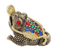 SHINEOFI Estatua de Sapo Tón Hueco Vintage Adorno Artesanal Compacto para Escritorio Decoración Retro para Sala Estudio y Oficina Figura de Rana Suerte Feng Shui para Abundancia y Dinero