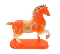 SHINEOFI Estatua del Año del Caballo de Resina Figura Decorativa Pequeña Degradado Naranja Escultura Feng Shui para Escritorio y Decoración del Año Chino 2026