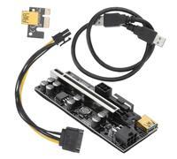 SHINEOFI Extensor Pci-e para Minería Cable Elevador Pcie De Gpu Placa Adaptadora Capacitores y Led
