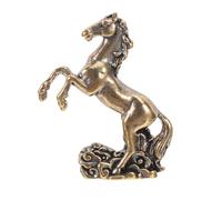 SHINEOFI Figura de Caballo Miniatura de Latón Macizo Pisando Nubes 2026, Escultura del Zodíaco Chino para Decoración de Escritorio, Oficina y Salpicadero, Adorno Auspicioso Año del Caballo