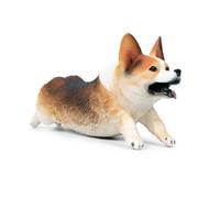 SHINEOFI Figura Decorativa de Perro Corgi Simulación Estática Adorno Pequeño para Escritorio Modelo Realista de Mascota para Decoración Hogar y Oficina