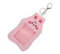 SHINEOFI Funda de Felpa Visible para Tarjetas Funda Decorativa para Identificación de Gato de Tarjetas Reutilizable para Estudiantes de Felpa para Llavero