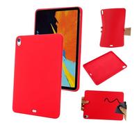 SHINEOFI Funda de Silicona Líquida para Tablet Compatible con iPad Air Protección Antigolpes y Resistente al Agua Color Rojo