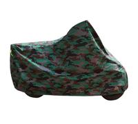 SHINEOFI Funda para Motocicleta y Bicicleta XL Camuflaje Verde Militar Protección contra Sol Lluvia y Polvo Orificio Antirrobo para Uso Exterior