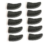 SHINEOFI Fundas para Dedos Antisudor para Juegos De Teléfono, Pulgar Transpirable, Elásticas, De Tejido Ligero y Resistente, Tamaño, Color Negro Borde Blanco, Paquete De 10 Piezas, Uso Móvil Gaming