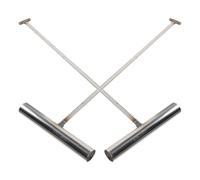 SHINEOFI Gancho en T de Acero Inoxidable 43 CM Diámetro 8 MM Herramienta de Gancho de Elevación Manual para Tapas de Alcantarilla y Puertas Enrollables Set 2 Piezas Multiusos para