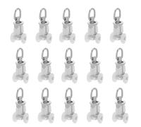 SHINEOFI Ganchos Deslizantes para Riel de Cortina de Techo 40 Piezas, Poleas de Plástico Rodamiento para Cortinas Corredizas, Accesorios Silenciosos para Ventanas, Ducha y