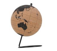 SHINEOFI Globo Terráqueo de Corcho para Escritorio Oficina Decoración Artesanal Diseño Sofisticado Negro