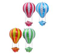 SHINEOFI Globos de Película de Aluminio para Decoración Elegante y Resistente Forma de Globo Aerostático Juego de 4 en Fiestas y Sesiones Fotográficas