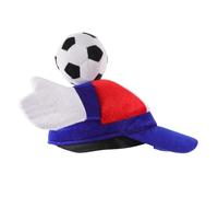 SHINEOFI Gorra de Fútbol para Deportes, Sombrero Balón Azul Plegable | Manos Aplaudidoras Integradas, Estilo Divertido y Llamativo, para Eventos Mundiales y Fiestas de Animación