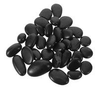 SHINEOFI Guijarros para Cocinar de Piedra Negra Natural, Resistentes al | Reuniones al Aire Libre, Acabado Pulido, Limpieza Sencilla y Distribución Uniforme del Calor