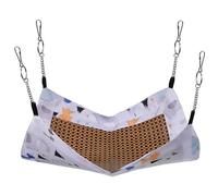SHINEOFI Hamaca para Mascotas Pequeñas Verano con Diseño de Dibujos Colgante para Hámster y Rata Cama Cama Columpio Desmontable y Lavable