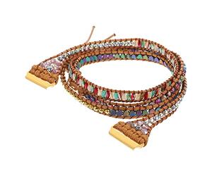 SHINEOFI Heart Shaped Natural Crystal Stone Watch Band Compatible With Fitbit Adjustable Stylish Design For Daily Use Sports And Business Occasions