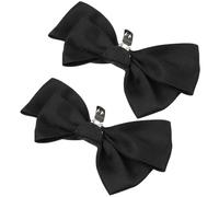 SHINEOFI Hebillas de Lazo y Hechos de Tejido y Acero Inoxidable en Color Negro, Accesorio Elegante y Práctico, Fáciles de Instalar para Zapatos de Novia para Fiestas y Fotos Calle