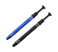 SHINEOFI Herramienta De Agarre y Extracción Garra De 4 Puntas, Extractor De Circuitos Integrados De Aleación De Aluminio Antioxidante, Kit De 2 Piezas (azul y Negro) Para Electrónica y Piezas Pequeñas